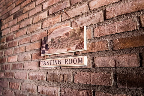 brown, wooden, tasting, room-printed wall decor, brickwall, classic, pattern, retro, signage, stones, vintage, wall, text, architecture, built structure, wall - building feature, brick wall, brick, western script, no people, communication, day, building exterior, close-up, low angle view, capital letter, sign, information, full frame, outdoors, 5K