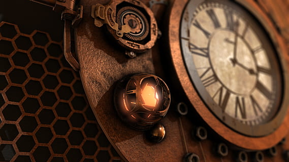 steampunk, clock, time, fantasy, background, antique, metal, retro, machine, movement, technology, industry, invention, design, gears, old, indoors, no people, close-up, retro styled, number, pattern, wood - material, clock face, history, circle, geometric shape, still life, selective focus, the past, ornate, minute hand, 4K, CC0, public domain, royalty free