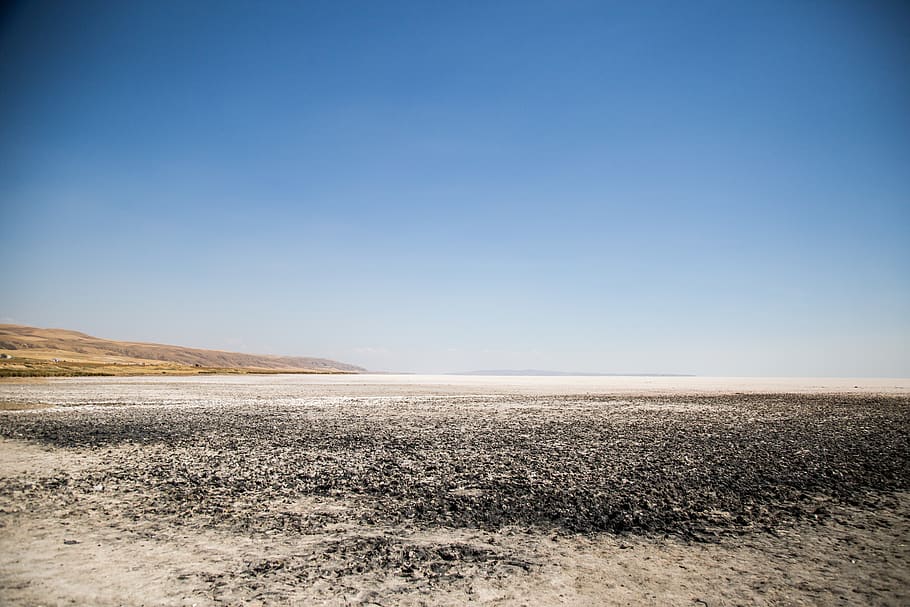 gris, le sable, jour, mer, bord de mer, horizon, minimaliste, plage de sable, chemin de terre, gravier, route, en plein air, paysage, la nature, océan, eau, côte, plage, prairie, champ, plante, paysages - nature, ciel, scène tranquille, beauté dans la nature, tranquillité, ciel clair, environnement, bleu, terre, espace de copie, journée, personne, scène non urbaine, désert, idyllique, éloigné, climat aride, horizon au-dessus de la terre, climat, salière, 5K