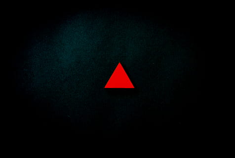 red triangle, illustration, red, shape, triangle, sign, black background, triangle shape, communication, arrow symbol, no people, indoors, close-up, direction, studio shot, guidance, black color, single object, night, copy space, road sign, warning sign, directional sign, 4K, CC0, public domain, royalty free
