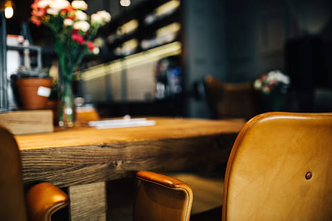 short, visit, puro hotel, interior, Poland, indoor, Gdansk, hotel, puro, chair, seat, table, indoors, business, wood - material, cafe, absence, restaurant, selective focus, focus on foreground, food and drink, no people, furniture, empty, food and drink industry, relaxation, domestic room, close-up, bar - drink establishment, leather, 4K, CC0, public domain, royalty free