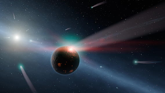 cometa, spazio, natura, gravità, lunare, stella - spazio, astronomia, notte, pianeta - spazio, cielo, pianeta Terra, sfera, luce - fenomeno naturale, atmosfera, brillante, sfondi, stella, Luna, galassia, nuvola - cielo, nessuno, buio, astratto, orbitante, riflesso lente, luminosa, 4K, CC0, dominio pubblico, privo di copyright