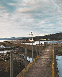 balta, bokštas, prieplauka, tiltas, pastatas, „Boardwalk“, Jungtinės Valstijos, grand marais, vanduo, jūros, pakrantėje, pobūdį, vandenynas, lauke, kelias, viadukas, taip, švyturys, Krantas, šiaurėje, ežeras, dangus, debesis - dangus, architektūra, pastatyta struktūra, dieną, nėra žmonių, vaizdai - gamta, ryšį, kryptis, grožis gamtoje, kelias pirmyn, turėklai, 2K, CC0, Viešasis domenas, nemokamai