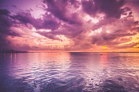 ocean, de aur, ora, roz, fundal, nor, apus de soare, mare, cer, Violet, noros, orizont, apă, răsărit, vedere la ocean, de mai jos, sentimentul mic, maiestuos, barcă, mal, eternitate, distanţă, frumusețe în natură, scenice - natura, liniște, nor - cer, o scenă liniștită, dramatic cer, reflecţie, orizontul peste apă, urban skyline, climat tropical, natură, idilic, peisaj marin, Cloudscape, soare, nici o persoana, lagună, în aer liber, cerul romantic, 4K, CC0, domeniu public, fără drepturi de autor