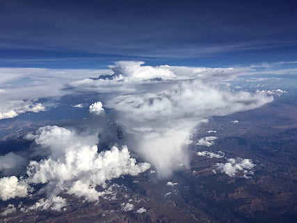 himmel, cloudscape, vejr, Sky, flyvningen, panoramisk, dramatisk, utah, sky - himmel, scenics - natur, luftfoto, skønhed i naturen, natur, miljø, ingen mennesker, rolig scene, ro, dag, udendørs, idyllisk, landskab, høj vinkel visning, højt op, blå, over, meteorologi, 2K, CC0, offentligt domæne, royaltyfrie