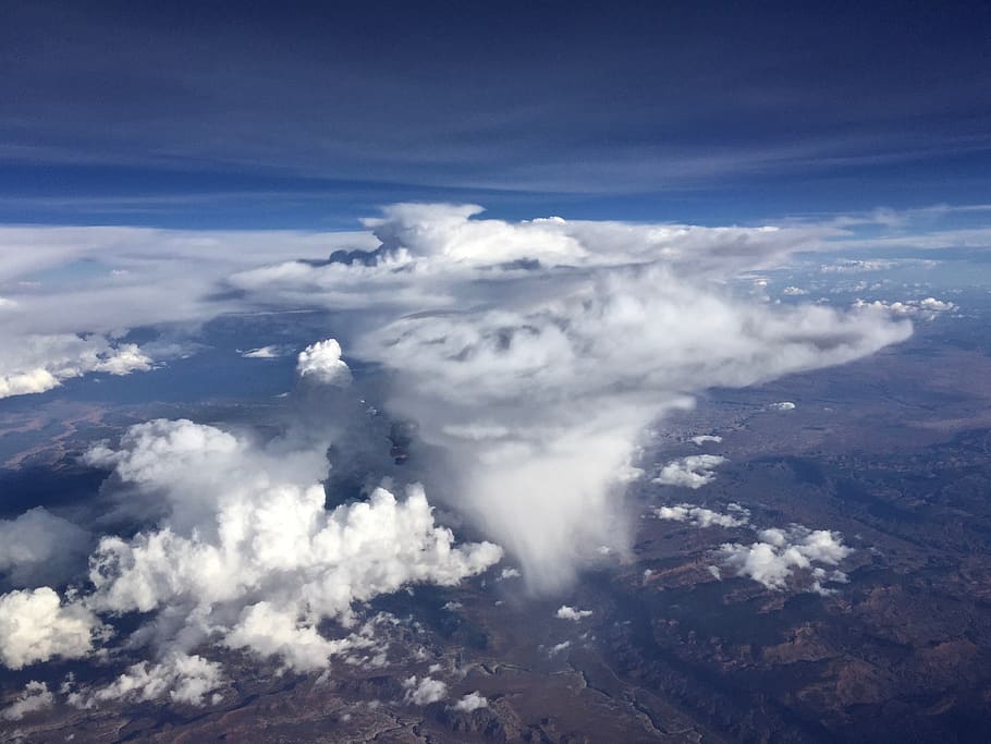 himmel, cloudscape, vejr, Sky, flyvningen, panoramisk, dramatisk, utah, sky - himmel, scenics - natur, luftfoto, skønhed i naturen, natur, miljø, ingen mennesker, rolig scene, ro, dag, udendørs, idyllisk, landskab, høj vinkel visning, højt op, blå, over, meteorologi, 2K
