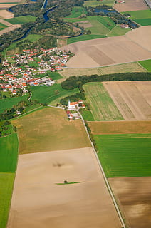 Německo, krajina, pole, rostlina, patchwork krajiny, životní prostředí, přistát, scenics - příroda, venkovské scény, letecký pohled, zemědělství, krása v přírodě, zelená barva, Příroda, půdy, den, růst, hospodařit, nikdo, vysoký úhel pohledu, venku, plantáž, 4K, CC0, veřejná doména, bez autorských práv