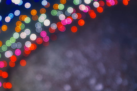 christmas, illuminated, defocused, night, circle, geometric shape, no people, city, multi colored, lighting equipment, abstract, shape, street, light - natural phenomenon, pattern, glowing, spotted, backgrounds, light, architecture, decoration, outdoors, rain, abstract backgrounds, nightlife, textured effect, vehicle light, 5K, CC0, public domain, royalty free