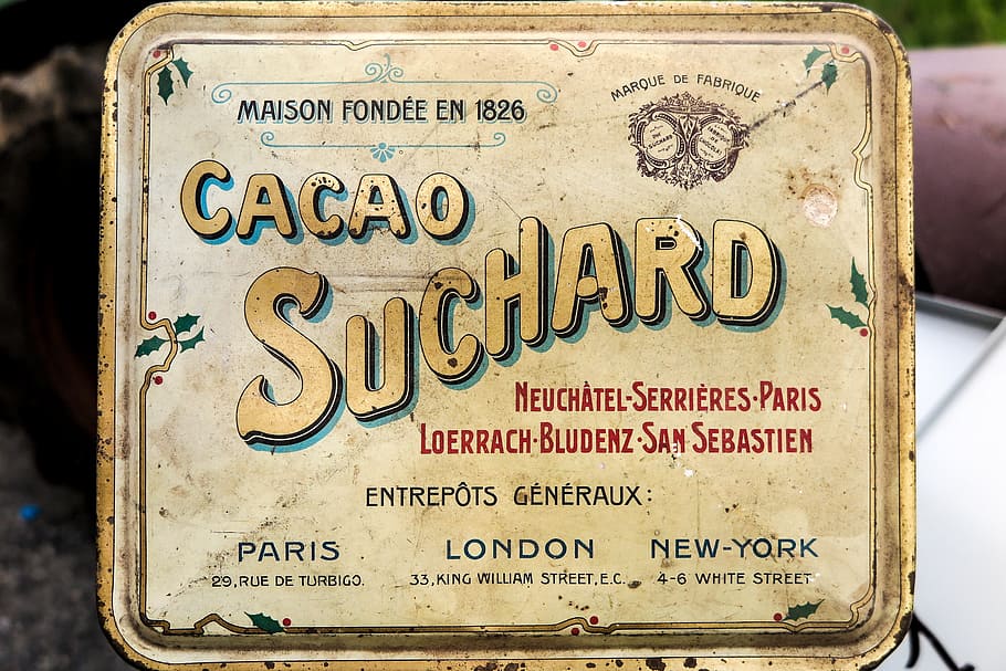 text, vechi, limba franceza, sugan tin, staniu., publicitate, top, comercial, Franţa, eticheta, capac, metal, zahăr, staniu, vinatge, comunicare, western script, semn, a închide, nici o persoana, informație, semn de informație, zi, murdar, în aer liber, probleme sociale, animal, arhitectură, erodate, murdărie, să se concentreze asupra primelor elemente, călătorie, mesaj, 2K