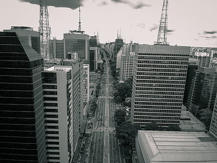 vei, kryss, Urban, utendørs, by, natur, landskap, kontorbygg, bygning, arkitektur, tårn, spir, flybilde, drone visning, São Paulo, drone foto, brazil, svart og hvit, bygge eksteriør, bygget struktur, himmel, ingen folk, moderne, høy - høy, kontor, dag, kontorbygning eksteriør, anleggsbransjen, skyskraper, kran - anleggsmaskiner, bybildet, utvikling, Finans distrikt, anleggsutstyr, 4K, CC0, offentlig domene, opphavsrett gratis