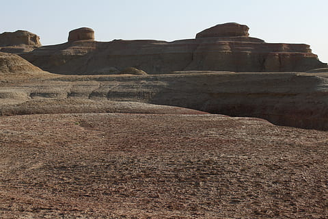desert, drought, desolate, rock formation, rock, sky, rock - object, solid, landscape, tranquil scene, tranquility, travel destinations, nature, no people, land, travel, physical geography, scenics - nature, geology, environment, non-urban scene, day, beauty in nature, outdoors, climate, ancient civilization, arid climate, eroded, sandstone, formation, 4K, CC0, public domain, royalty free