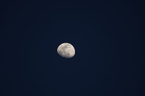 lune grise, espace, lune, astronomie, nuit, ciel, beauté dans la nature, paysages - nature, lune planétaire, scène tranquille, faible angle de vue, tranquillité, exploration de l'espace, personne, espace de copie, ciel clair, la nature, idyllique, foncé, Découverte, en plein air, pleine lune, astrologie, espace et astronomie, clair de lune, 5K, CC0, domaine public, libre de droits