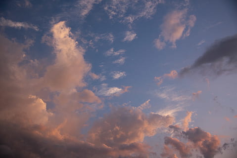 des nuages, ciel, le coucher du soleil, nuage - ciel, beauté dans la nature, paysages - nature, tranquillité, faible angle de vue, arrière-plans, scène tranquille, la nature, personne, idyllique, plein cadre, en plein air, cloudscape, journée, ciel dramatique, paradis, environnement, météorologie, 5K, CC0, domaine public, libre de droits