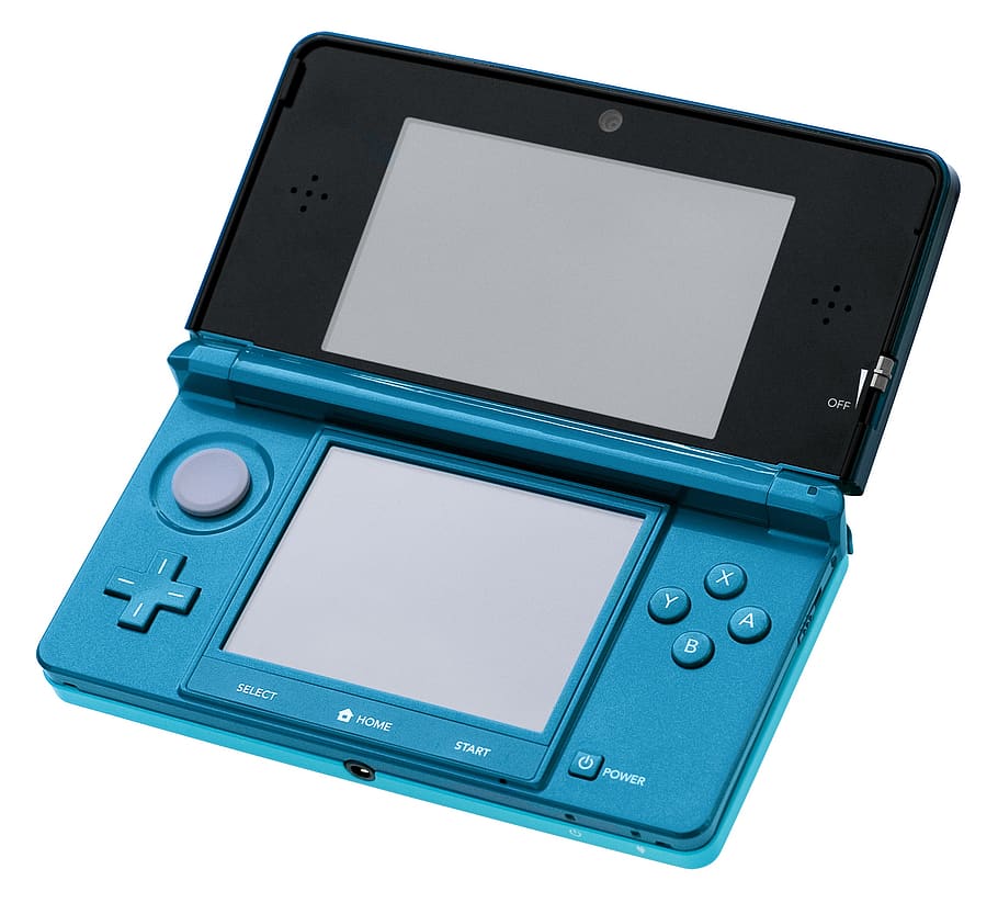 blau, negre, nintendo ds, botons, connexió, controls, dispositiu, electrònica, entreteniment, equipament, diversió, multimèdia, Nintendo, nintendo 3ds, coixinet, jugar, portàtil, pantalla, tecnologia, tocar, joguina, videojoc, consola de videojocs, sense fils, fons blanc, tallar, tir de l'estudi, comunicació, tecnologia sense fils, còpia espai, ordinador, a l'interior, objectes fets per l’home, fet per l'home, sol objecte, pantalla del dispositiu, cap gent, primer pla, en blanc, equipament elèctric, comunicacions globals, 1080P