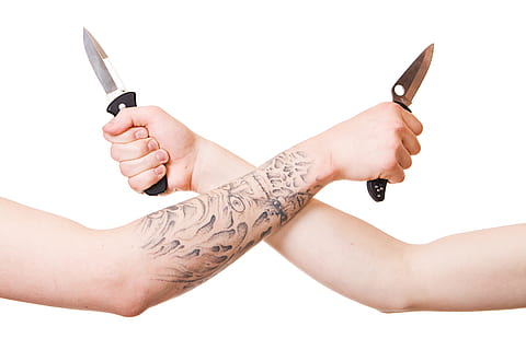 action, apparatus, assault, attack, background, block, clinch, coaching, combat, defence, effort, fight, force, hand, hold, implement, karate, knife, man, pierce, shu, single, sport, strain, training, white, wrestling, wu, wushu, tattoo, white background, studio shot, cut out, human hand, weapon, human body part, indoors, people, communication, knife - weapon, holding, close-up, body part, sign, women, sharp, adult, human limb, finger, 4K, CC0, public domain, royalty free