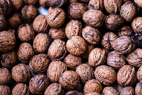 nut lot, food and drink, food, large group of objects, full frame, backgrounds, abundance, wellbeing, freshness, nut, healthy eating, still life, walnut, nut - food, close-up, textured, no people, brown, heap, nutshell, indoors, snack, 5K, CC0, public domain, royalty free