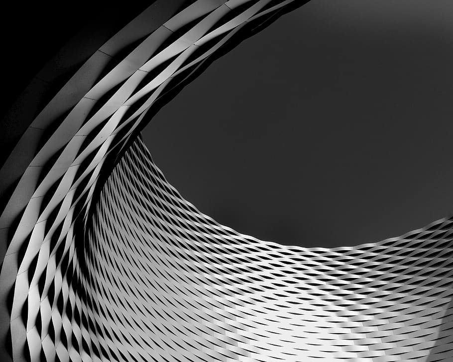 grå digitalt tapet, fugl, dyr, basel, Schweiz, messe, grå, mønster, ornament, fraktal, kunst, grafik, sort og hvid, arkitektur, himmel, sort, spiralformet, struktur, stål, tråd, ingen mennesker, indendørs, tæt på, studio skud, kurve, bygget struktur, design, abstrakt, form, stribet, metal, kopiere plads, sort baggrund, nat, lav vinkel visning, kunstkultur og underholdning, moderne, 4K