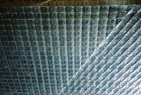pattern, texture, glass, window, mosaic, geometry, square, triangle, blue, repeat, wall, film, analogue, backgrounds, full frame, no people, indoors, textured, repetition, close-up, design, large group of objects, day, abundance, still life, sunlight, abstract, textile, leather, nature, shape, sunbeam, 2K, CC0, public domain, royalty free