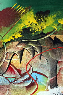 detail, bright, abstract, painted, art background, background, texture, paint, colors, colours, colorful, colourful, vivid, art, creative, concept, shapes, pattern, unique, close up, random, yellow, red, black, fantasy, artwork, picture, beautiful, bizarre, funky, cool, , art and craft, creativity, multi colored, graffiti, full frame, no people, close-up, wall - building feature, backgrounds, day, craft, outdoors, architecture, representation, textured, built structure, 2K