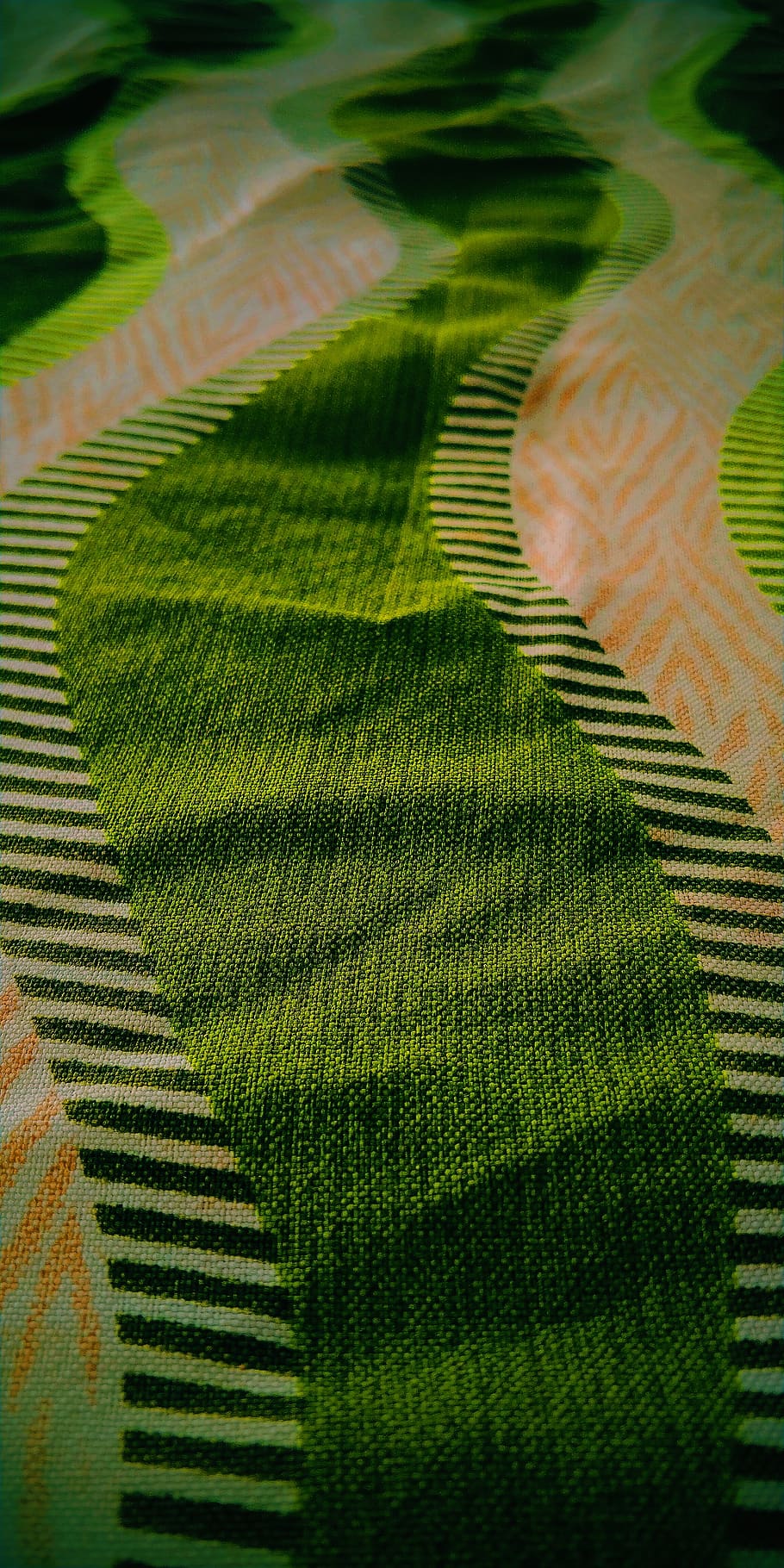 Filipines, subic, color verd, patró, cap gent, tèxtil, primer pla, marc complet, a l'interior, vista d’angle alt, fons, textura, enfocament selectiu, cultiu, camp, ratlles, agricultura, naturalesa, material, dia, natura morta, 4K
