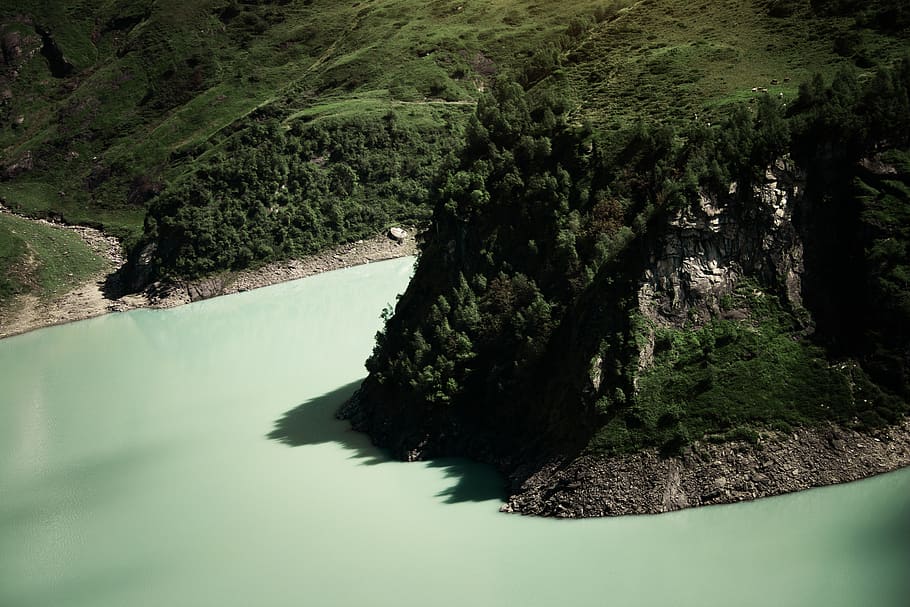 østrig, Kaprun, skønhed i naturen, træ, plante, vand, scenics - natur, ingen mennesker, ro, rolig scene, natur, dag, grøn farve, vækst, høj vinkel visning, jord, idyllisk, havnefronten, ikke-urbane scene, Skov, flod, udendørs, flydende vand, 2K