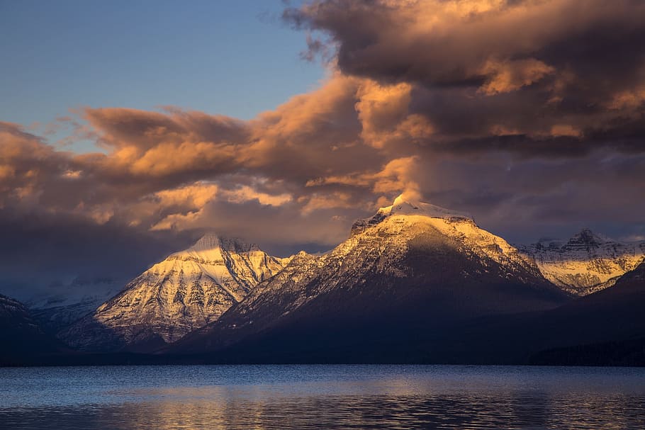 rækkevidde, mount, spids, bjerg, bjergrige, natur, landskab, flod, vand, sø, scenics - natur, himmel, miljø, skønhed i naturen, sky - himmel, bjergkæde, ingen mennesker, afspejling, rolig scene, ro, rejsemål, jord, snedækket bjerg, udendørs, bjergtop, 1080P
