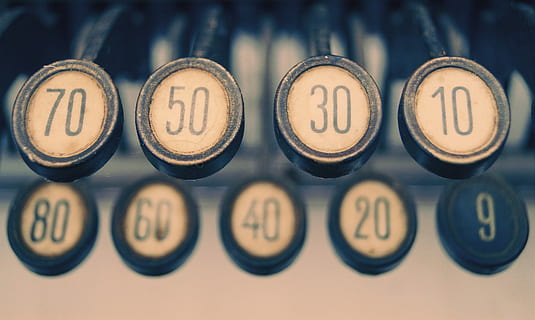 close-up photography, gray, adding, machine, blur, button, classic, close-up, focus, keys, numbers, retro, type, typewriter, vintage, text, letter, indoors, western script, alphabet, no people, number, communication, antique, capital letter, choice, in a row, group of objects, retro styled, variation, single word, still life, sweet food, 2K, CC0, public domain, royalty free