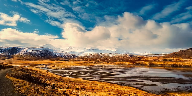 See, umgeben, Gebirge, Wolken, kalt, Tageslicht, hoch, Eis, Island, Landschaft, Gipfel, Berge, Natur, Felsen, szenisch, Schnee, Wasser, Berg, Szenen - Natur, Himmel, Schönheit in der Natur, wolke - himmel, Umgebung, ruhige Szene, Winter, kalte Temperatur, Ruhe, idyllisch, Nicht-städtische Szene, keine Leute, schneebedeckter Berg, draußen, 1080P, CC0, gemeinfrei, lizenzfrei