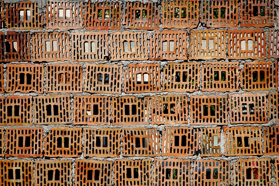 maó, paret de maó, textura, paret, textura de la paret, maons, arquitectura, edifici, superfície, patró, peces, rectangles, vermell, ciment, estructura, marc complet, fons, estructura construïda, cap gent, indústria, marró, dia, metall, funció de construcció de parets, a l'aire lliure, industria de la construcció, disseny, exterior de l'edifici, repetició, 5K