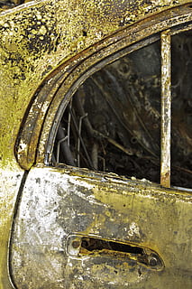 Muster, Metall, rostig, verlassen, Transportmittel, alt, Nahansicht, keine Leute, Transport, verwittert, beschädigt, Auto, Landfahrzeug, Tag, obsolet, heruntergewirtschaftet, Kraftfahrzeug, schlechter Zustand, Ablehnen, Wasser, Verschlechterung, draußen, 4K, CC0, gemeinfrei, lizenzfrei