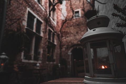 gray kerosene lantern, belgium, antwerp, building, lamp, lantern, light, candle, antwerpen, depth of field, stars, latern, house, belgië, brick, furniture, urban, road, street, city, town, built structure, building exterior, architecture, no people, window, illuminated, lighting equipment, focus on foreground, nature, wall, day, plant, outdoors, tree, dusk, flame, electric lamp, 2K, CC0, public domain, royalty free