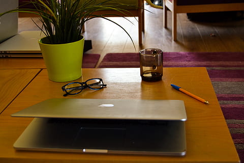 work, office, macbook, cup, pen, laptop, computer, nature, love, home, camp, table, wood, glass, reflection, apple, countryside, ocean, sea, company, indoors, no people, wood - material, glasses, still life, eyeglasses, technology, absence, communication, plant, high angle view, wireless technology, seat, chair, business, home interior, connection, potted plant, houseplant, 4K, CC0, public domain, royalty free