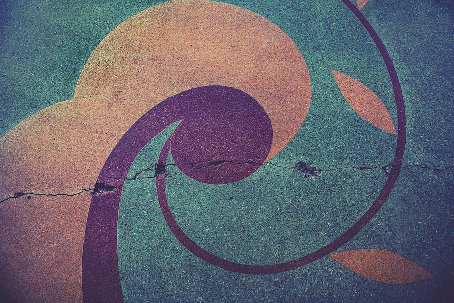 Pavimento de concreto, esfera, astronomia, espaço, espaço sideral, universo, tapete, san luis obispo, califórnia, Estados Unidos, arte, arte Moderna, textura, ao ar livre, noite, lua, natureza, rachado, padrões, cores, desenhar, vintage, círculo, forma geométrica, forma, comunicação, arte e Artesanato, ninguém, criatividade, estrada, placa, visão de alto ângulo, dia, fechar-se, multi colorido, placa de trânsito, orientação, símbolo, texturizado, seta, 8K