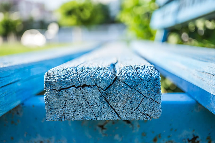 bank, macro, blauw, natuur, visie, vervagen, tuin-, focus op de voorgrond, detailopname, dag, geen mensen, hout - materiaal, buitenshuis, getextureerde, vervoer, selectieve aandacht, zwembad, water, metaal, weg, gebarsten, architectuur, ruw, 5K