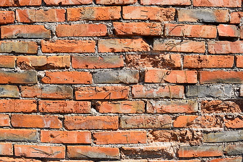 mursten, væg, orange, struktur, sten-, gammel, murstens væg, murbygningsfunktion, tekstureret, baggrunde, fuld ramme, arkitektur, bygget struktur, mønster, ingen mennesker, forvitret, tæt på, Brun, rød, ru, i en række, udendørs, dag, tekstureret effekt, beton, 5K, CC0, offentligt domæne, royaltyfrie