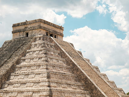 Mexico, Chichen itza, arkitektur, bygget struktur, himmel, historie, fortiden, lav vinkel visning, sky - himmel, rejsemål, gammel, bygning udvendig, turisme, gamle civilisation, rejse, dag, sted for tilbedelse, natur, ingen mennesker, religion, tro, arkæologi, 4K, CC0, offentligt domæne, royaltyfrie