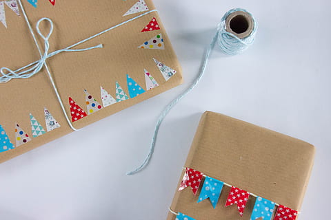 blue, yarn, box, decorating, packaging, thread, multi colored, indoors, paper, container, box - container, high angle view, cardboard, table, no people, still life, surprise, gift, celebration, studio shot, close-up, creativity, adhesive tape, cardboard box, stack, 4K, CC0, public domain, royalty free