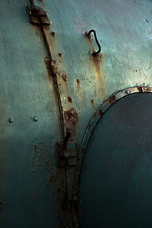 Espanha, uma coruña, metal, oxidado, velho, intemperizado, ninguém, abandonado, atropelar, estragado, porta, Entrada, fechar-se, segurança, trancar, declínio, deterioração, dia, madeira - material, protecção, texturizado, robusto, 2K, CC0, domínio público, royalty free