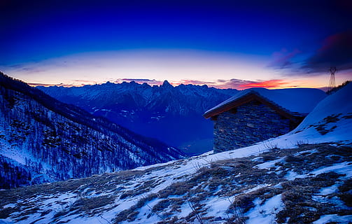 gris, casa, cobert, neu, núvols, fred, casa de camp, alba, bosc, gelades, congelat, hdr, alt, gel, Itàlia, paisatge, muntanya, cim de muntanya, muntanyes, naturalesa, panorama, escènic, cel, hivern, temperatura de fred, escenics - natura, Serra, medi ambient, bellesa a la natura, muntanya nevada, cap gent, tranquil·litat, núvol - cel, terra, posta de sol, escena tranquil·la, crepuscle, sol, a l'aire lliure, pi, 1080P, CC0, domini públic, lliure de regalies