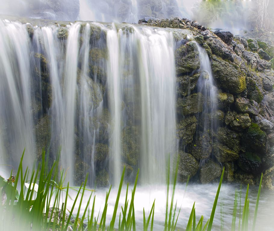 cascada, camp de gespa, netejar, medi ambient, flux, bosc, herba, paisatge, exposició llarga, molsa, roques molses, moviment, naturalesa, parc, ràpids, roques, escènic, corrent, estiu, lapse de temps, aigua, humit, moviment borrós, escenics - natura, planta, bellesa a la natura, cap gent, que flueix, aigua que flueix, sòlid, rock, dia, rock - object, terra, a l'aire lliure, caient aigua, puresa, poder a la natura, 2K