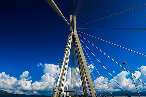 Yunanistan, patras, bulutlar, cloudscape, yaz, gökyüzü, köprü, mavi, patra, Antirio, ışıklar, tavan penceresi, rio, bulut - gökyüzü, taşımacılık, düşük açılı görünüş, doğa, yelkenli, ulaşım modu, köprü - insan yapımı yapı, mimari, yapılı yapı, insansız, direk, açık havada, deniz gemi, bağ, gün, Halat, Beyaz renk, arma, doğrudan aşağıda, yat, 5K, CC0, kamu malı, telif ücretsiz