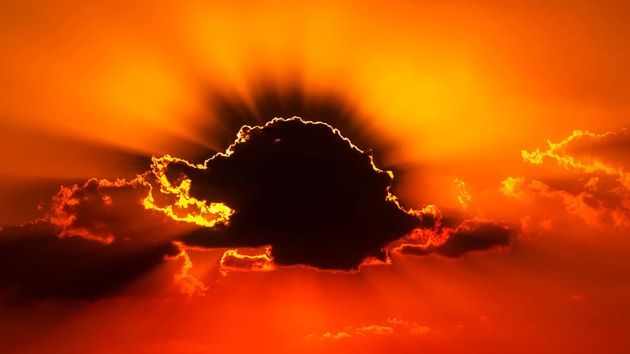 awan, Jeruk, Latar Belakang, backlit, terang, warna, gelap, Fajar, dramatis, senja, malam, emas, jam emas, pemandangan, cahaya, pendaran, alam, di luar rumah, bayangan hitam, langit, badai, matahari, sinar matahari, matahari terbenam, cuaca, suhu panas, awan - langit, warna oranye, tidak ada orang, merah, komunikasi, pembakaran, keindahan di alam, tanda, tanda peringatan, warna hitam, lingkungan Hidup, abstrak, kekuasaan, meledak, meletus, kekuatan di alam, 1080P