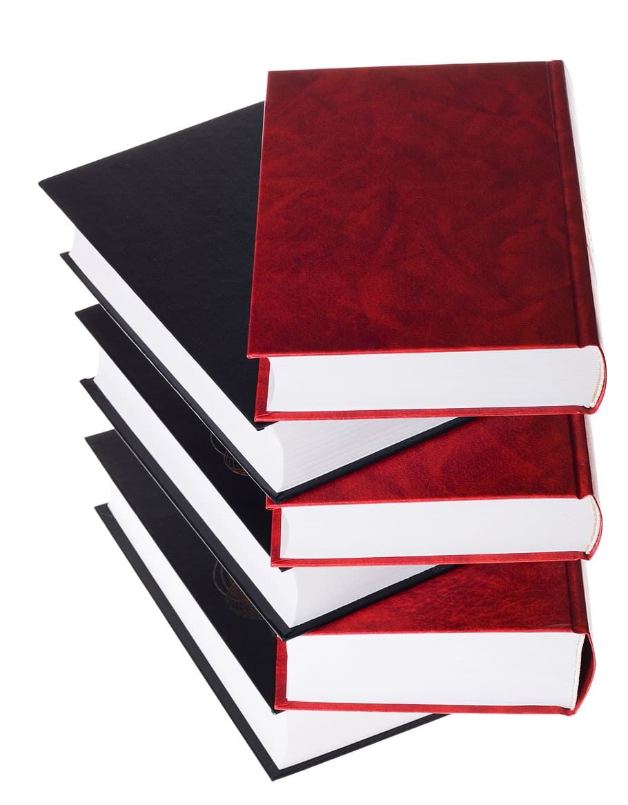 con2011, Buch, Wissen, literarisch, Literatur, Neu, Objekt, Lehrbuch, Weisheit, weißer Hintergrund, Stillleben, drinnen, keine Leute, Veröffentlichung, rot, Studioaufnahme, Bildung, High Angle View, Tagebuch, Papier-, Stapel, Nahansicht, ausgeschnitten, kopieren sie platz, öffnen, Gruppe von Objekten, Lernen, gebundenes Buch, Leder, leer, 2K