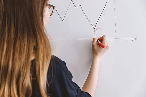 rear, view, young, woman, writing, flip, board, classroom, one person, adult, indoors, women, pen, hair, holding, long hair, rear view, portrait, headshot, business, businesswoman, hairstyle, planning, art and craft, females, 5K
