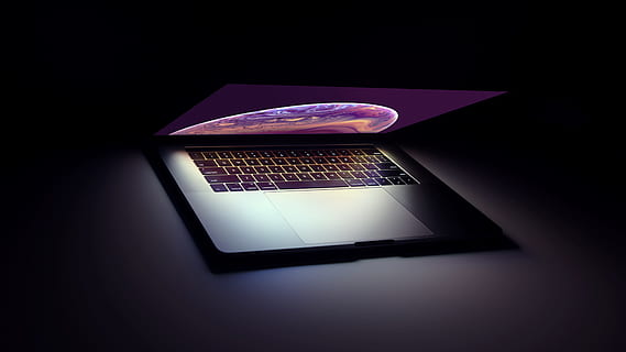 MacBook Pro eingeschaltet, Computer, Laptop, Bildschirm, Licht, glühen, dunkel, lila, Macbook Pro, Tapete, Hintergrundabdeckung, Layout, Attrappe, Lehrmodell, Simulation, 2018, Jupiter, Apfel, MacBook, bunt, Technologie, Internet, kabellose Technologie, Berührungsempfindlicher Bildschirm, Mobilität, Computerbildschirm, Smartphone, digitale Tablette, Daten, Ausrüstung, Kommunikation, Geschäft, Hintergründe, pc, Mobiltelefon, Digitaler Bildschirm, Verbindung, digital erzeugtes Bild, 5K, CC0, gemeinfrei, lizenzfrei