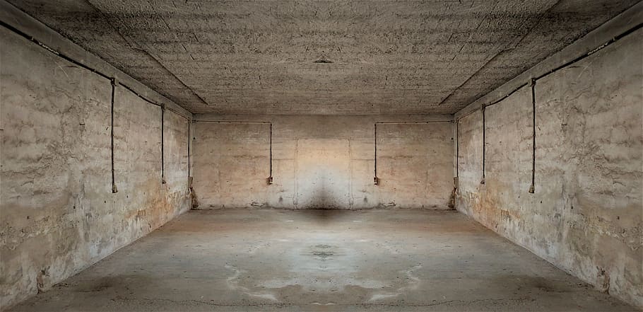 buit, abandonat, magatzem, arquitectura, Caixa, fàbrica, profunditat, coberts, tancat, fons, fons de pantalla, ciment, cables, llums, endins, mirall, fosc, simètric, a l'interior, funció de construcció de parets, edifici, cap gent, absència, estructura construïda, vell, concret, paret, indústria, sostre, sòls, porta, passadís, túnel, dia, història, espai limitat, 5K