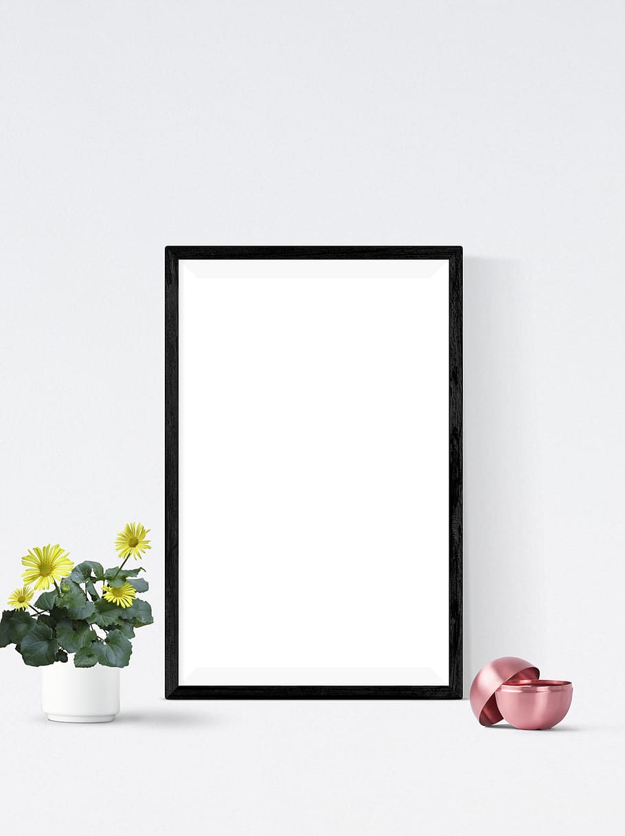 manifesto, modello, parete, interno, realistico, in casa, finto, decorazione, tela, ritratto, telaio, galleria, tavolo, fiore, copia spazio, pianta fiorita, girato in studio, vuoto, Colore bianco, sfondo bianco, pianta, tecnologia, cornice, persone, ritagliare, comunicazione, freschezza, Messaggio, marketing, 2K
