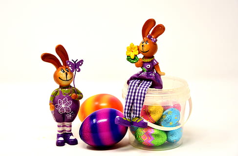 Pasqua, coniglietto di Pasqua, paio, primavera, decorazione di Pasqua, figura, biglietto d'auguri, uova di Pasqua, buona Pasqua, carina, figure di Pasqua, colorato, uovo, figure, decorazioni da tavola, celebrazione, vacanza, uovo di Pasqua, figurina, arte e artigianato, rappresentazione, multicolore, animale, girato in studio, nessuno, in casa, ritagliare, rappresentazione animale, coniglio - animale, cibo, ornato, 5K, CC0, dominio pubblico, privo di copyright