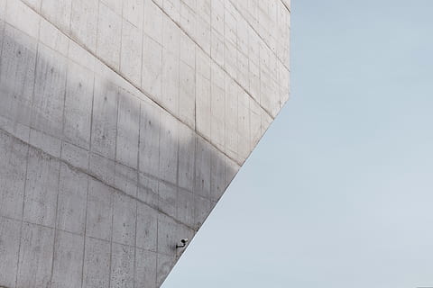 architecture, building, infrastructure, structure, establishment, apartment, windows, condominium, hotel, corner, clouds, sky, built structure, building exterior, low angle view, no people, clear sky, day, nature, outdoors, wall - building feature, pattern, gray, concrete, copy space, city, travel destinations, sunlight, 4K, CC0, public domain, royalty free