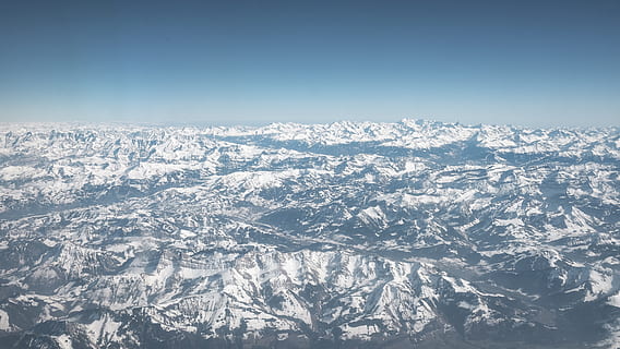 grijze bergen, natuur, berg-, buitenshuis, ijs-, sneeuw, gletsjer, landschap, Zwitserland, bergketen, Zwitserse alpen, hemel, sport-, avontuur, horizon, structuur, vaag, moeder natuur, reizen, reis, koude temperatuur, winter, scenics - natuur, luchtfoto, schoonheid in de natuur, milieu, met sneeuw bedekte berg, heldere lucht, blauw, rustige scène, kalmte, geen mensen, bergtop, 4K, CC0, publiek domein, royaltyvrij